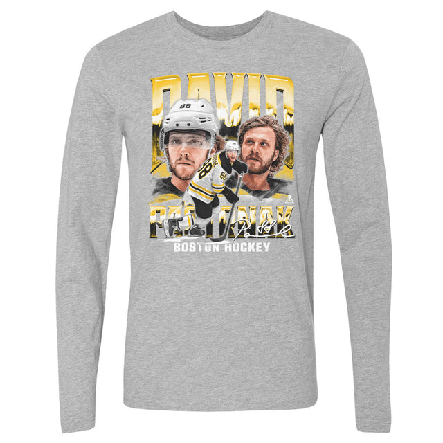 David Pastrnak Men's Long Sleeve T-Shirt | 500 LEVEL