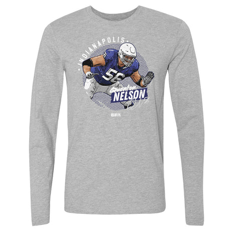 Quenton Nelson Men's Long Sleeve T-Shirt | 500 LEVEL