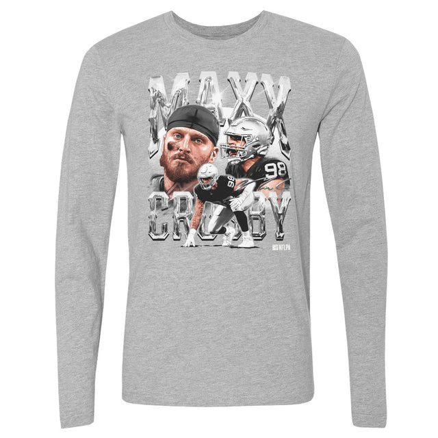 Maxx Crosby Men's Long Sleeve T-Shirt | 500 LEVEL