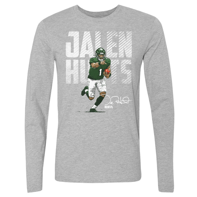 Jalen Hurts Men's Long Sleeve T-Shirt | 500 LEVEL