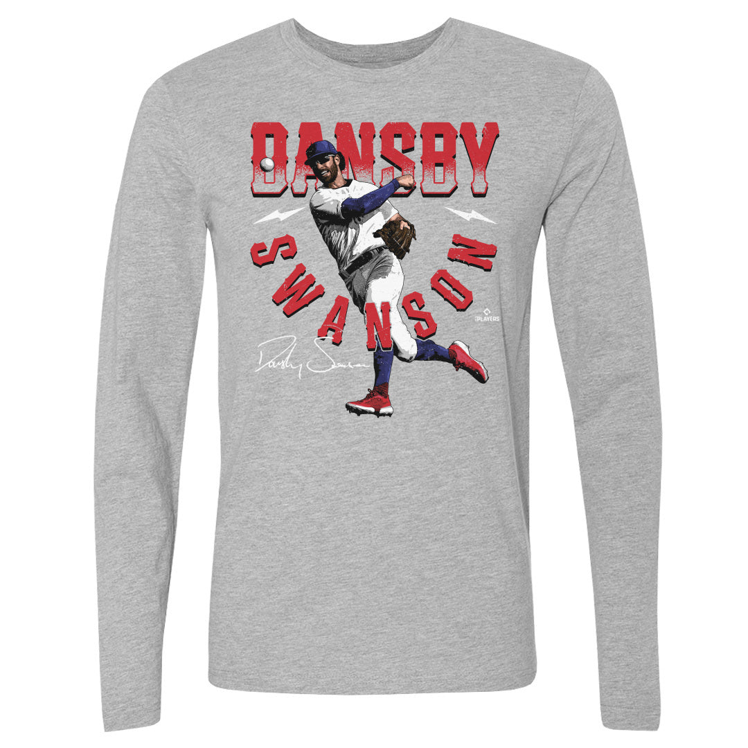 Dansby Swanson Men&#39;s Long Sleeve T-Shirt | 500 LEVEL
