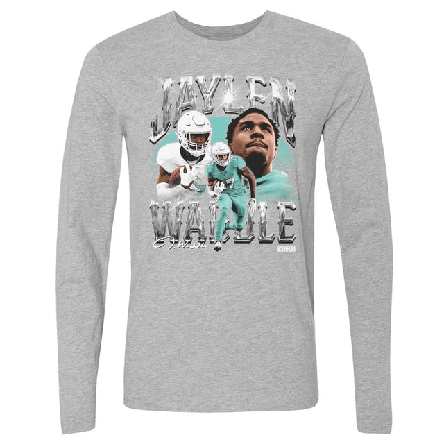 Jaylen Waddle Men's Long Sleeve T-Shirt | 500 LEVEL