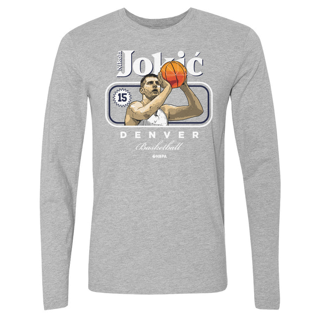 Nikola Jokic Men's Long Sleeve T-Shirt | 500 LEVEL