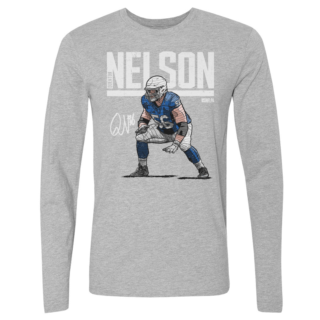 Quenton Nelson Men&#39;s Long Sleeve T-Shirt | 500 LEVEL