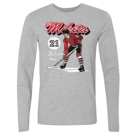 Stan Mikita Men's Long Sleeve T-Shirt | 500 LEVEL