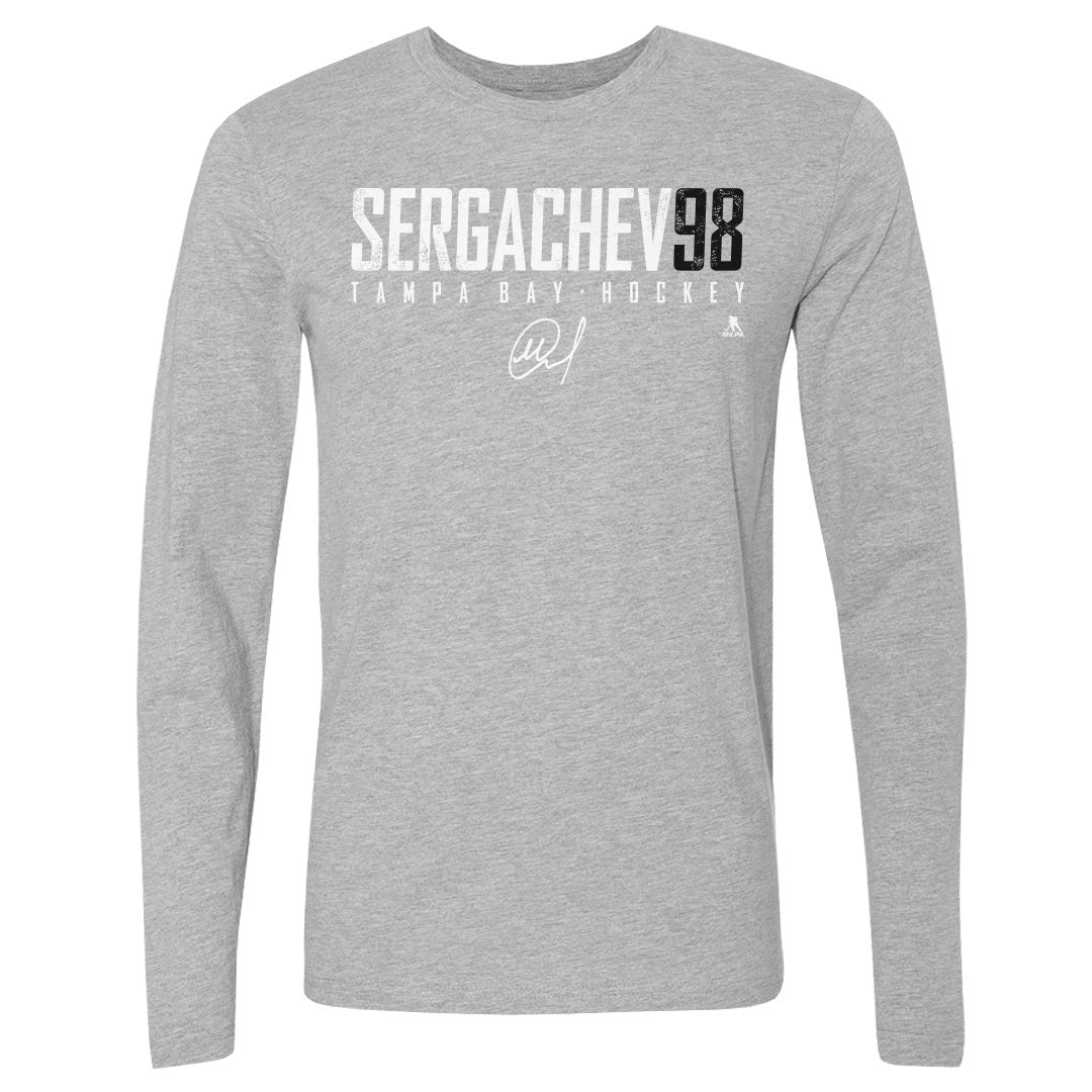 Tampa Bay Lightning Mikhail Sergachev Men's Cotton T-Shirt - Heather Gray - Tampa Bay | 500 Level