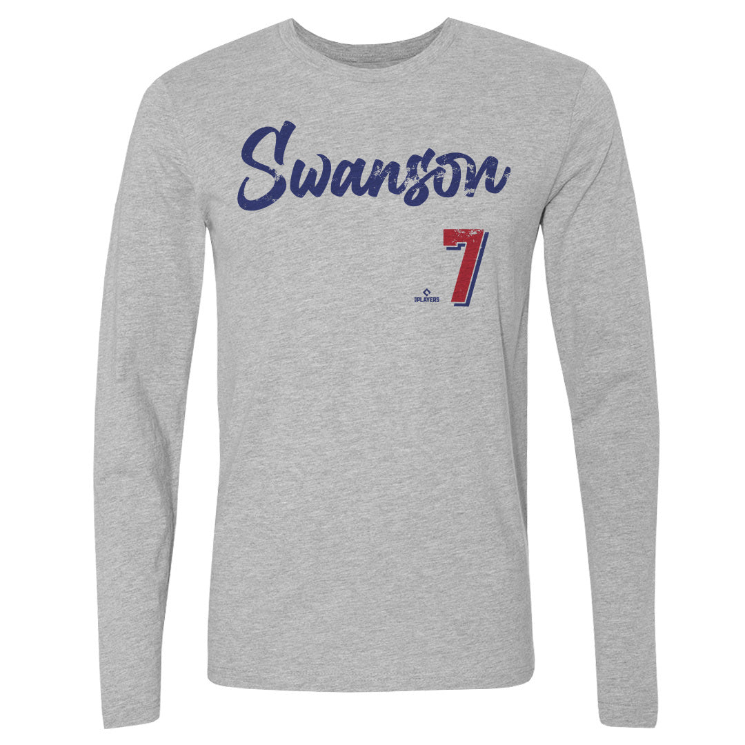 Dansby Swanson Men's Long Sleeve T-Shirt | 500 LEVEL