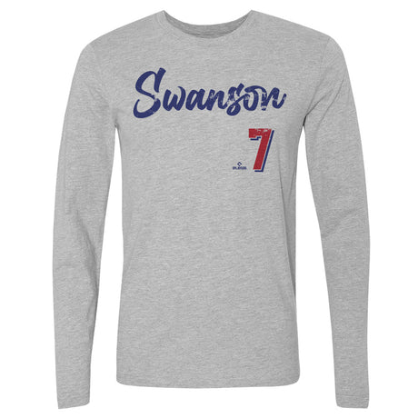 Dansby Swanson Men's Long Sleeve T-Shirt | 500 LEVEL