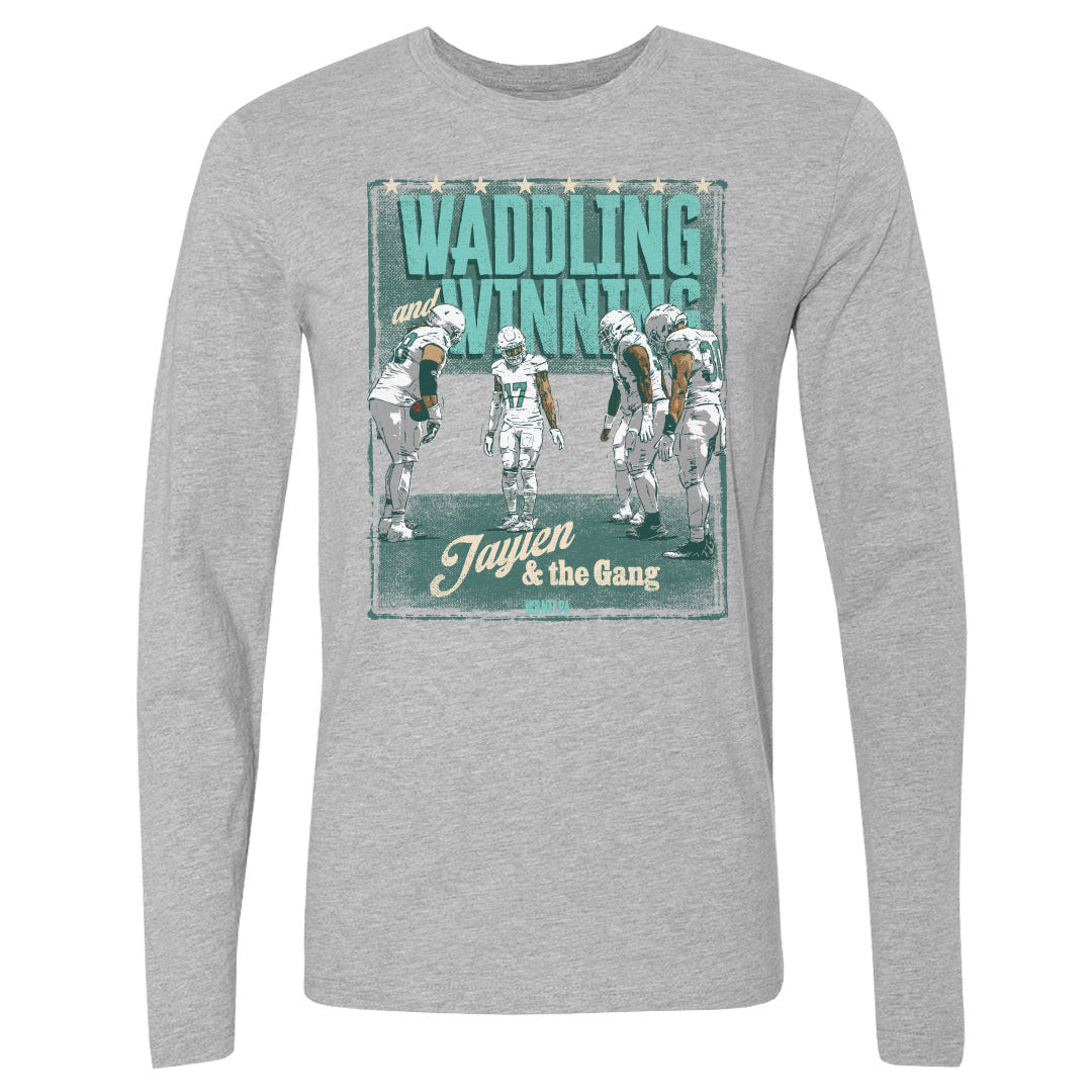 Jaylen Waddle Men's Long Sleeve T-Shirt | 500 LEVEL
