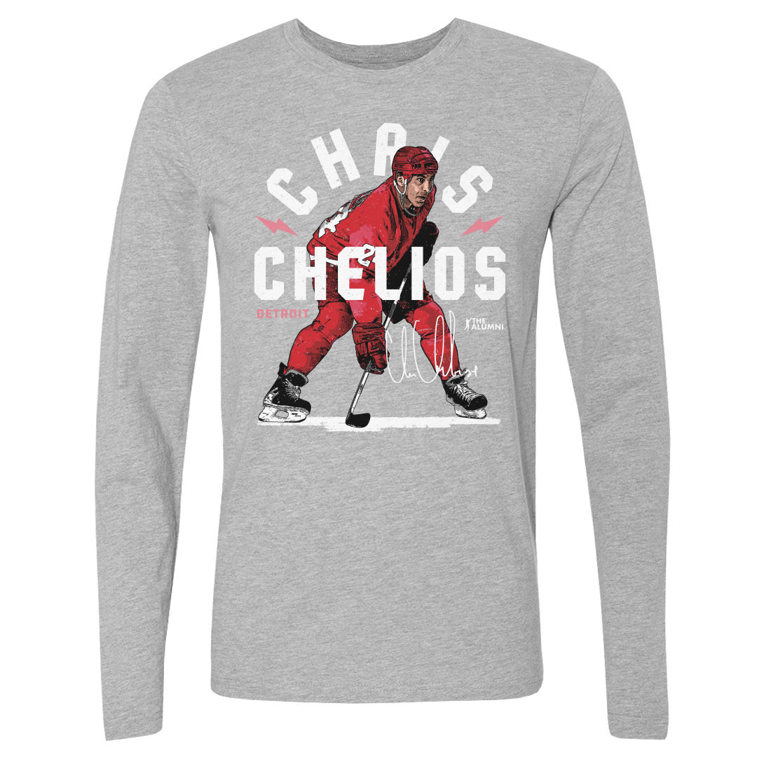 Chris Chelios Men's Long Sleeve T-Shirt | 500 LEVEL