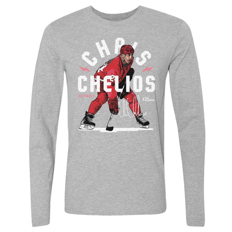 Chris Chelios Men's Long Sleeve T-Shirt | 500 LEVEL