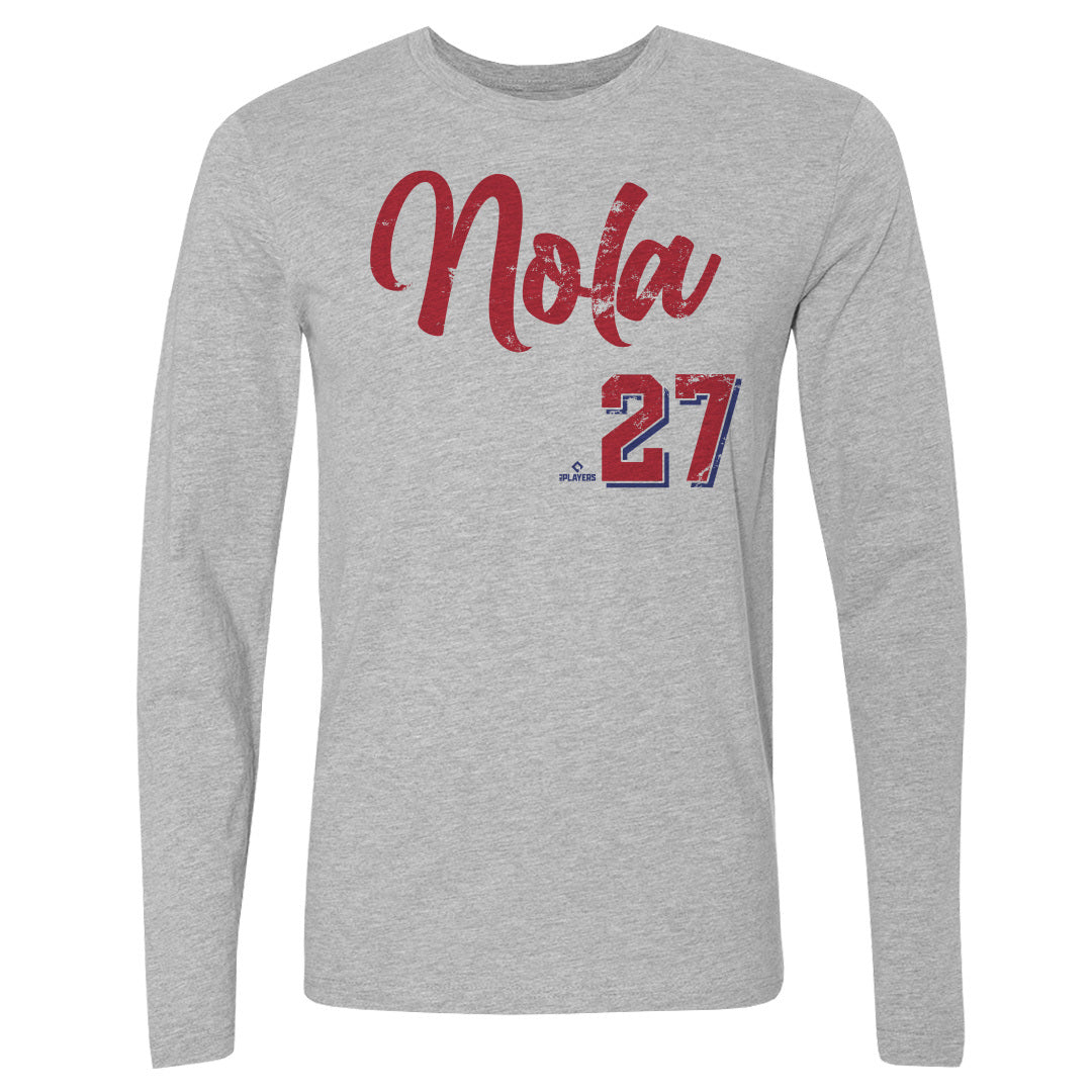 Aaron Nola Men's Long Sleeve T-Shirt | 500 LEVEL