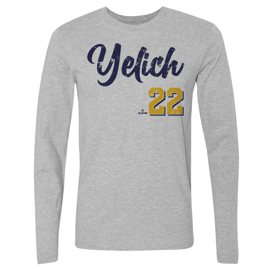Christian Yelich Men&#39;s Long Sleeve T-Shirt | 500 LEVEL