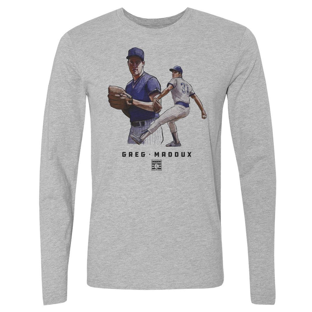 Greg Maddux Men's Long Sleeve T-Shirt | 500 LEVEL