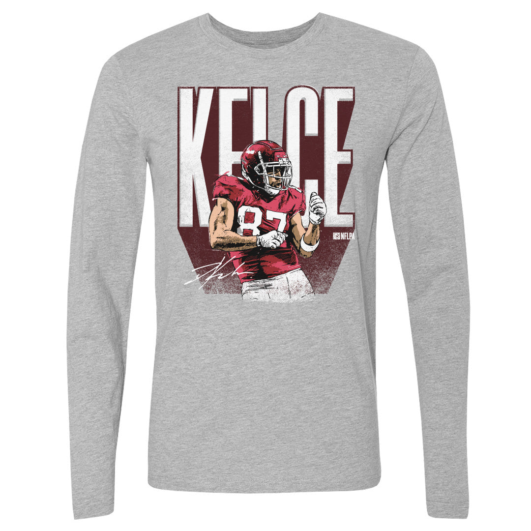 Travis Kelce Men's Long Sleeve T-Shirt | 500 LEVEL