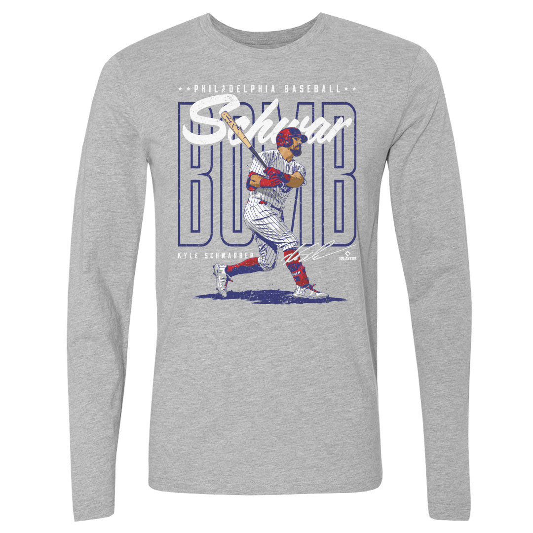 Kyle Schwarber Men's Long Sleeve T-Shirt | 500 LEVEL