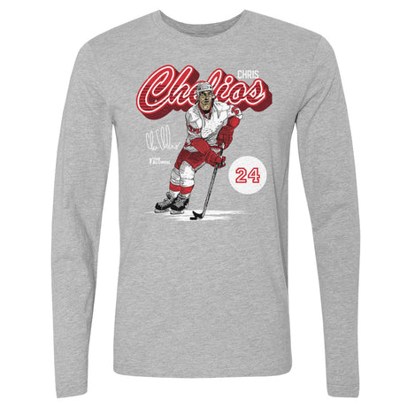 Chris Chelios Men's Long Sleeve T-Shirt | 500 LEVEL