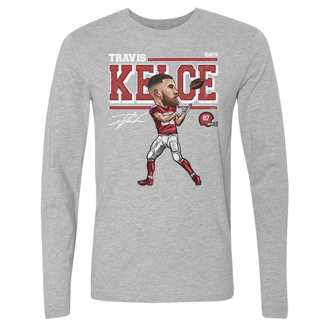 Travis Kelce Men&#39;s Long Sleeve T-Shirt | 500 LEVEL