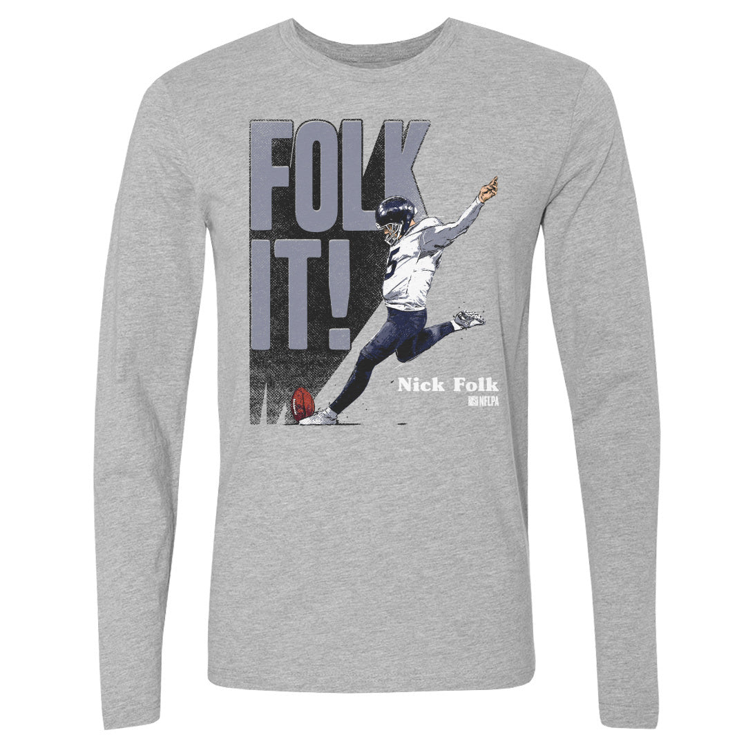 Nick Folk Men&#39;s Long Sleeve T-Shirt | 500 LEVEL