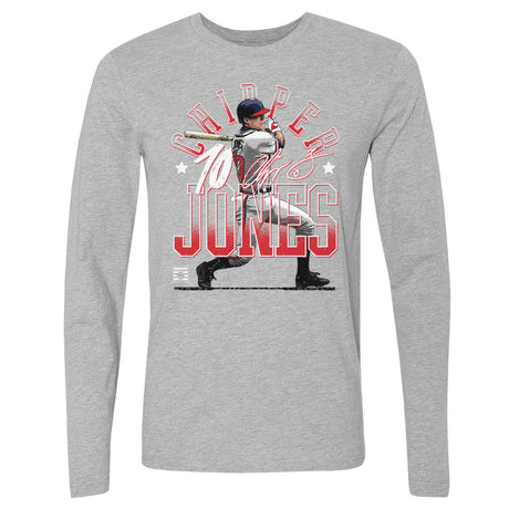 Chipper Jones Men's Long Sleeve T-Shirt | 500 LEVEL