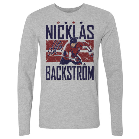 Nicklas Backstrom Men's Long Sleeve T-Shirt | 500 LEVEL