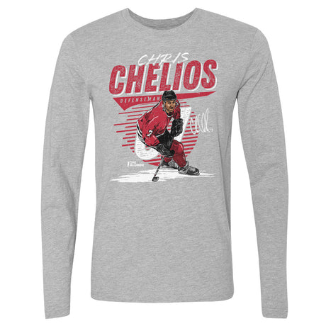 Chris Chelios Men's Long Sleeve T-Shirt | 500 LEVEL