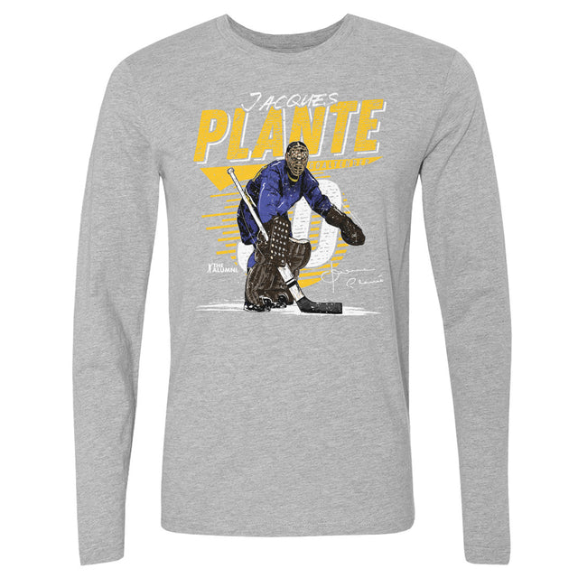 Jacques Plante Men's Long Sleeve T-Shirt | 500 LEVEL