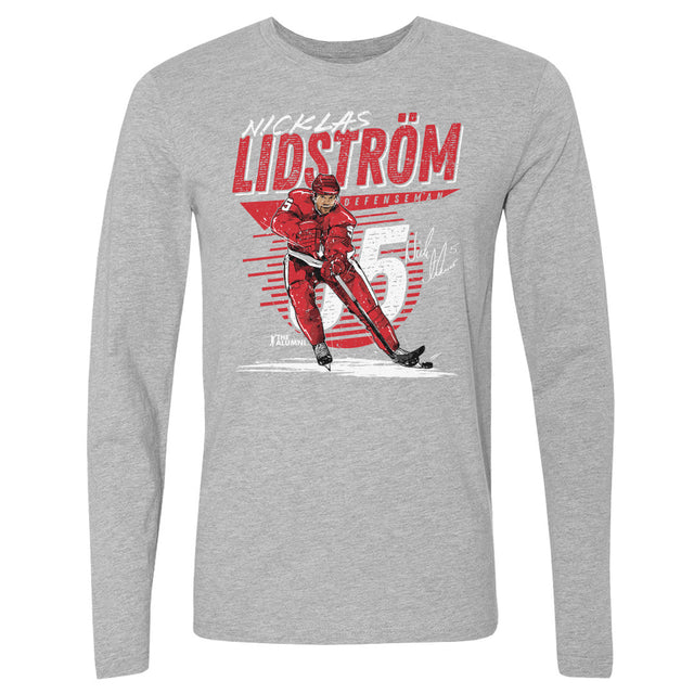 Nicklas Lidstrom Men's Long Sleeve T-Shirt | 500 LEVEL