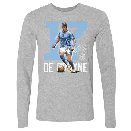 Kevin De Bruyne Men's Long Sleeve T-Shirt | 500 LEVEL