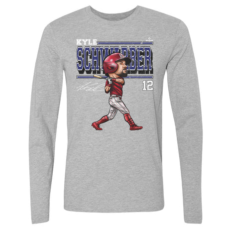 Kyle Schwarber Men's Long Sleeve T-Shirt | 500 LEVEL
