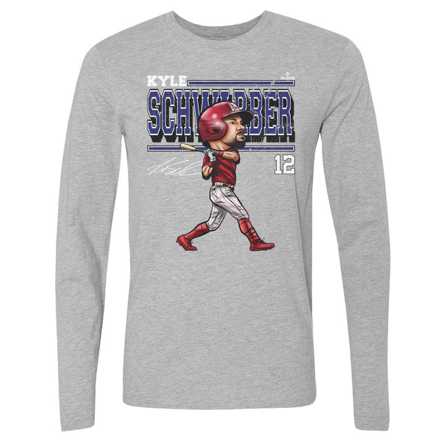 Kyle Schwarber Men's Long Sleeve T-Shirt | 500 LEVEL
