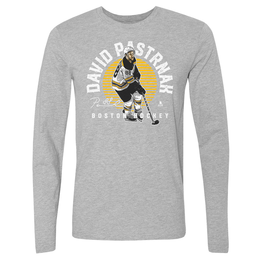 David Pastrnak Men's Long Sleeve T-Shirt | 500 LEVEL