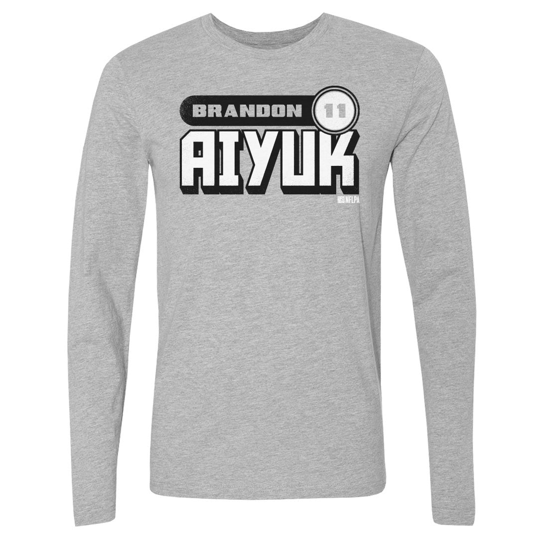Brandon Aiyuk Men&#39;s Long Sleeve T-Shirt | 500 LEVEL