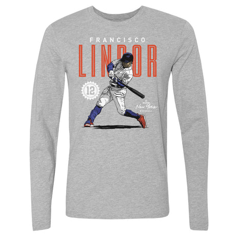 Francisco Lindor Men's Long Sleeve T-Shirt | 500 LEVEL