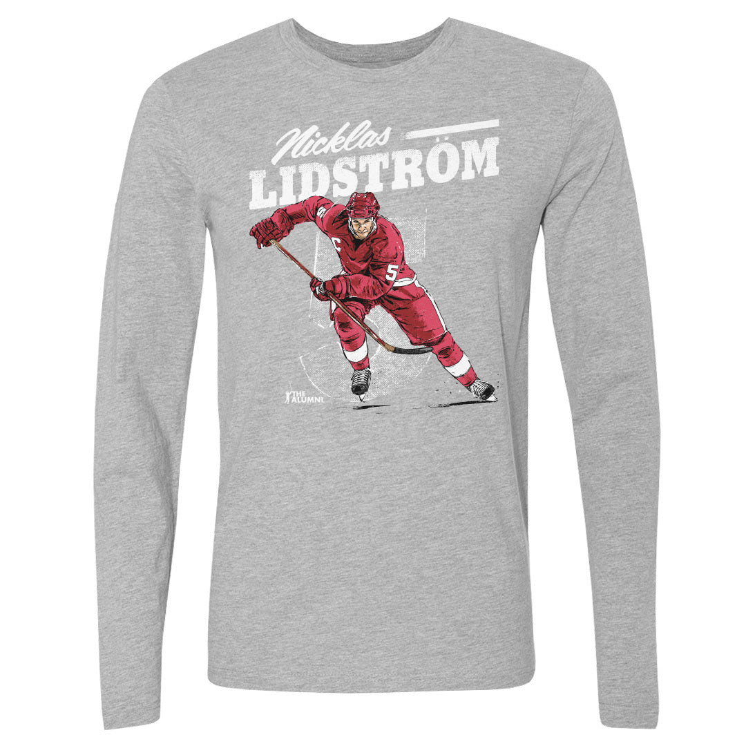 Nicklas Lidstrom Men's Long Sleeve T-Shirt | 500 LEVEL