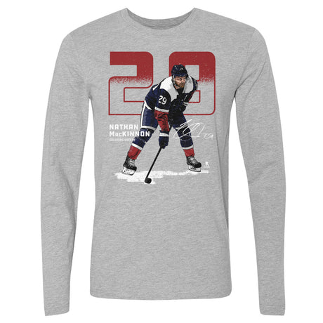Nathan MacKinnon Men's Long Sleeve T-Shirt | 500 LEVEL