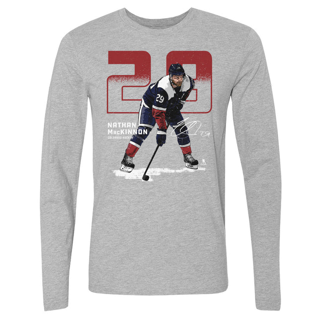 Nathan MacKinnon Men's Long Sleeve T-Shirt | 500 LEVEL