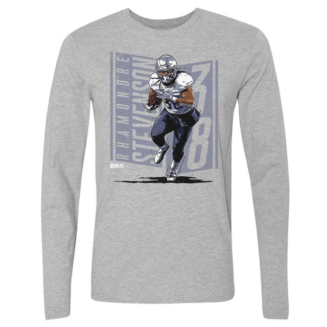 Rhamondre Stevenson Men's Long Sleeve T-Shirt | 500 LEVEL