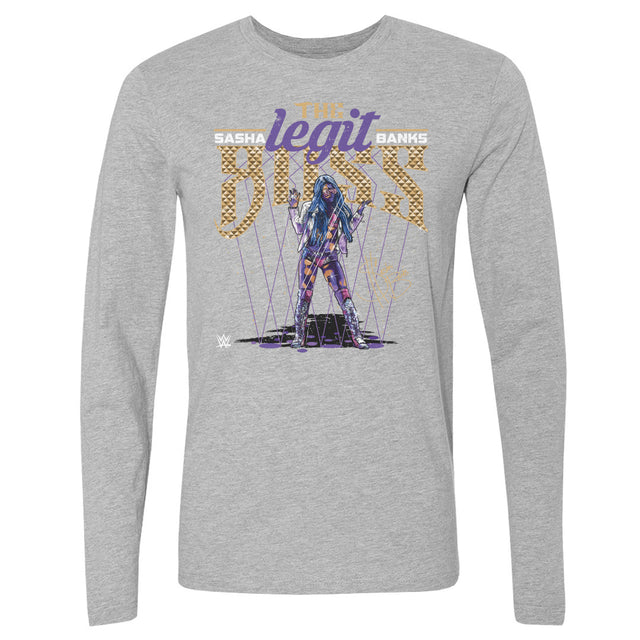 Sasha Banks Men's Long Sleeve T-Shirt | 500 LEVEL