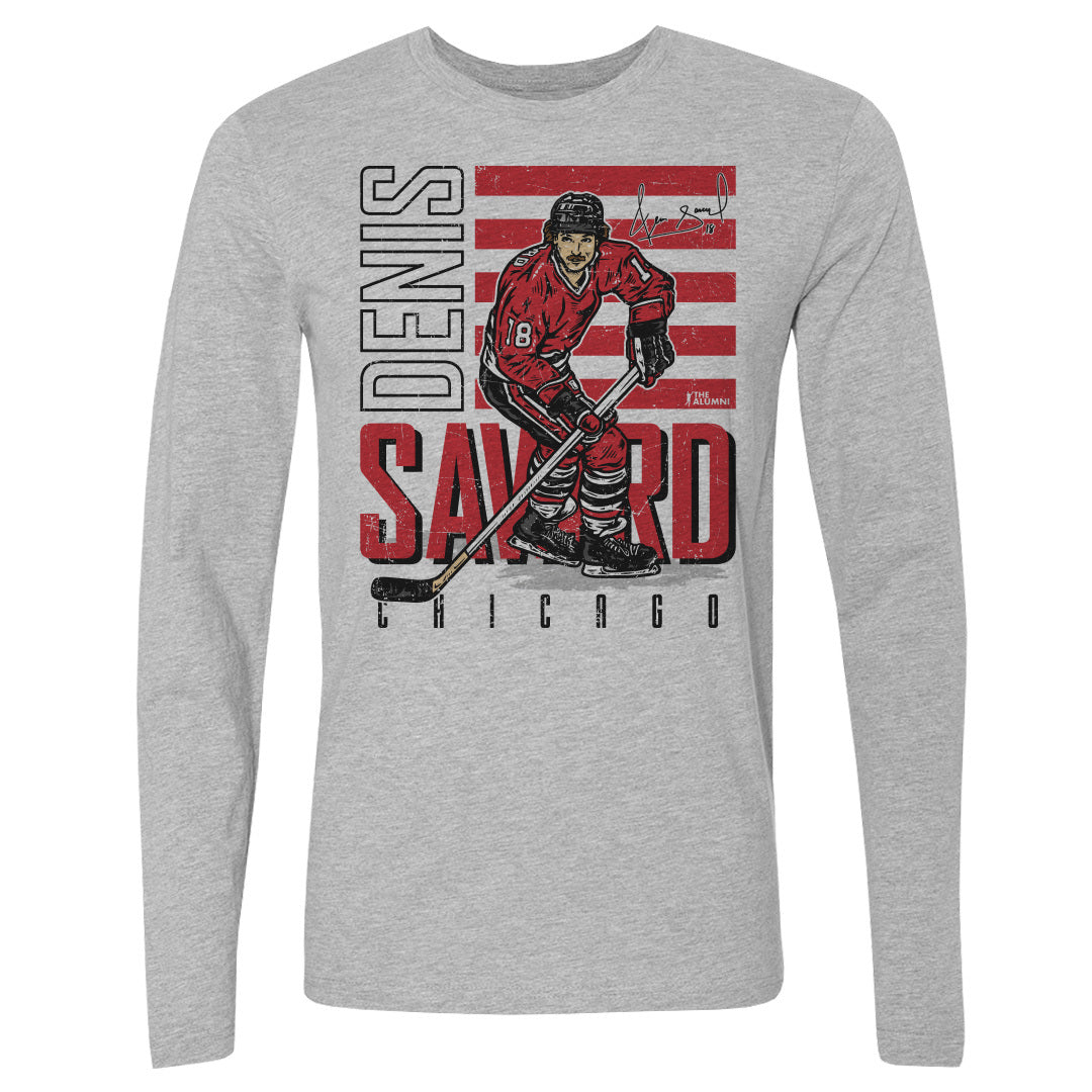 Denis Savard Men's Long Sleeve T-Shirt | 500 LEVEL