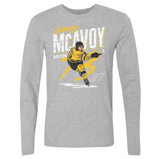 Charlie McAvoy Men's Long Sleeve T-Shirt | 500 LEVEL