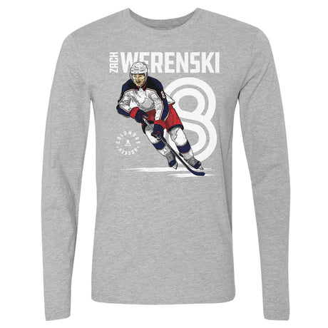 Zach Werenski Men's Long Sleeve T-Shirt | 500 LEVEL