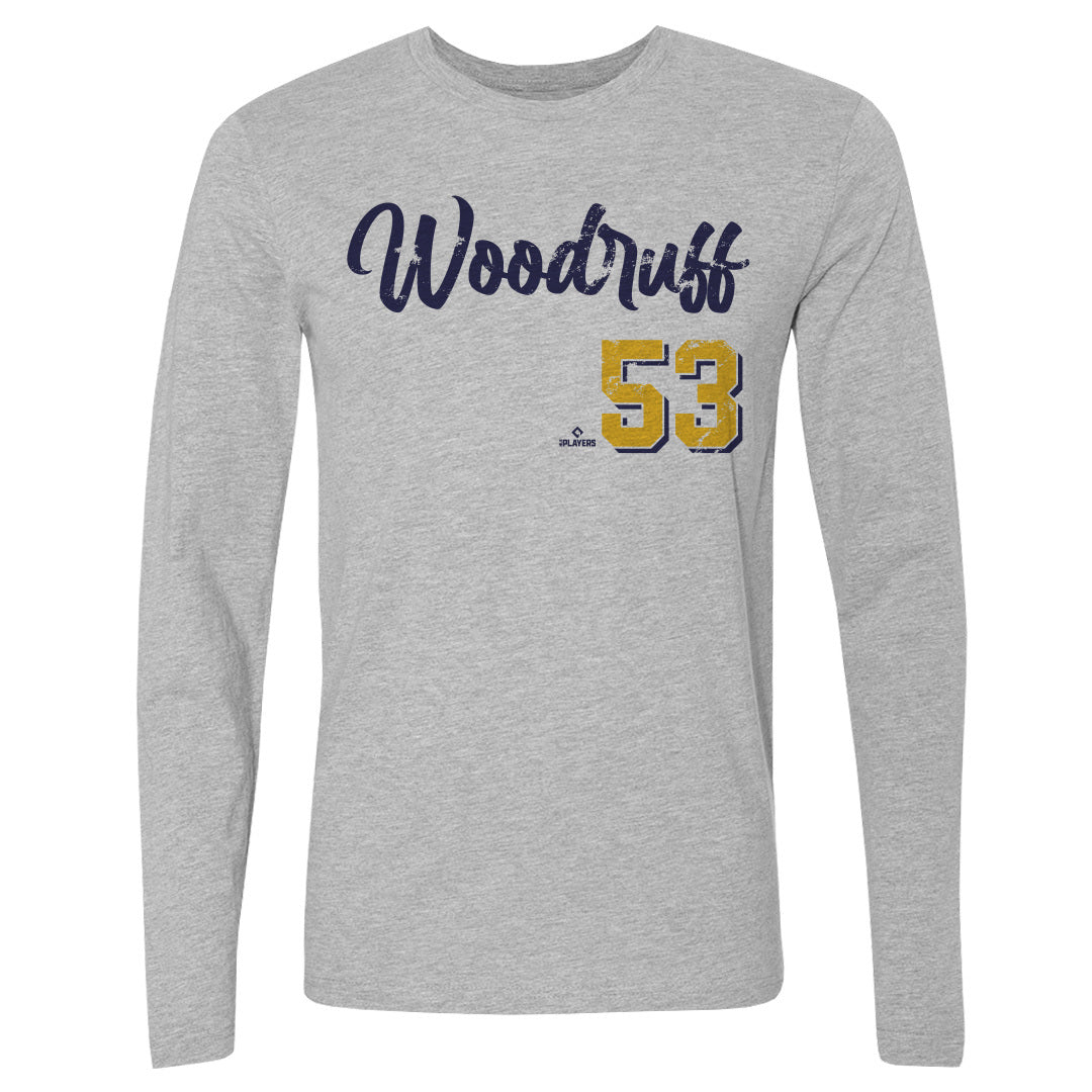 Brandon Woodruff Men&#39;s Long Sleeve T-Shirt | 500 LEVEL