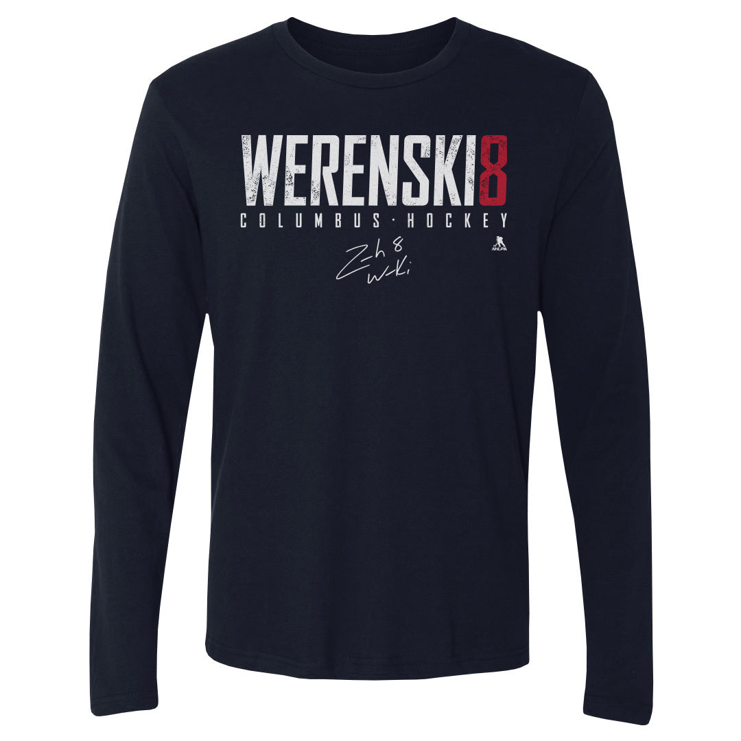 Zach Werenski Men's Long Sleeve T-Shirt | 500 LEVEL