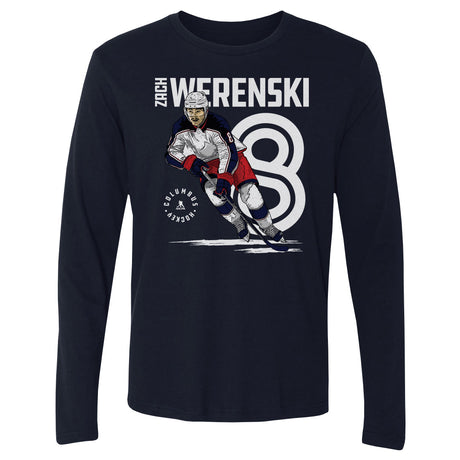 Zach Werenski Men's Long Sleeve T-Shirt | 500 LEVEL
