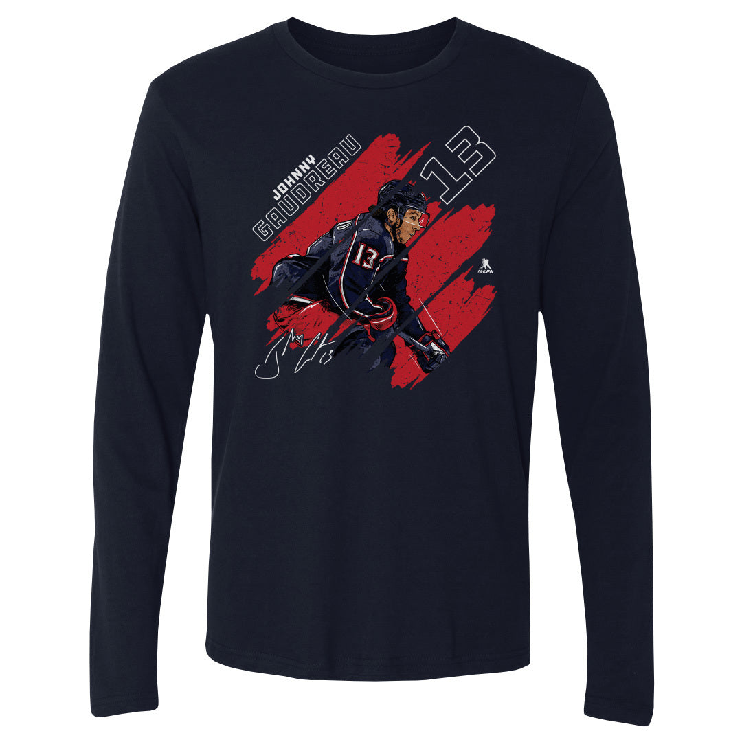 Johnny Gaudreau Men&#39;s Long Sleeve T-Shirt | 500 LEVEL