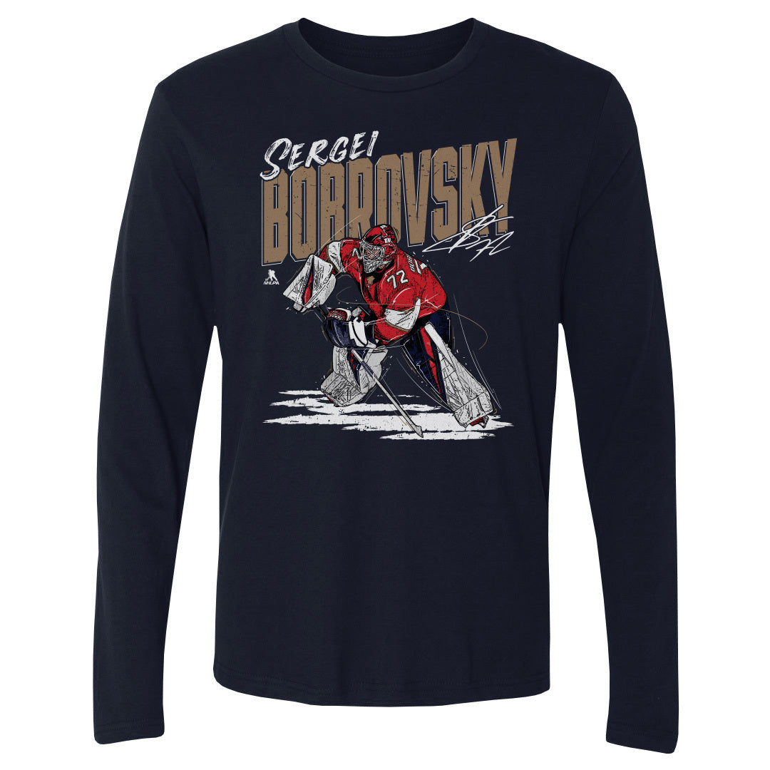 Sergei Bobrovsky Men&#39;s Long Sleeve T-Shirt | 500 LEVEL