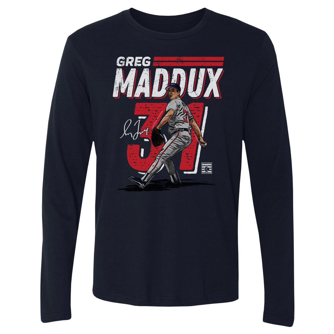 Greg Maddux Men's Long Sleeve T-Shirt | 500 LEVEL