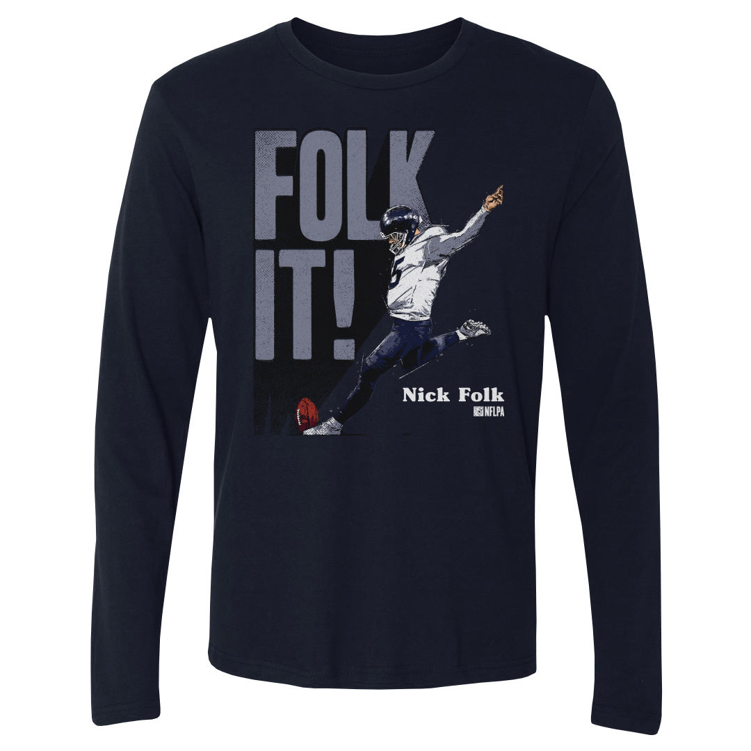 Nick Folk Men&#39;s Long Sleeve T-Shirt | 500 LEVEL