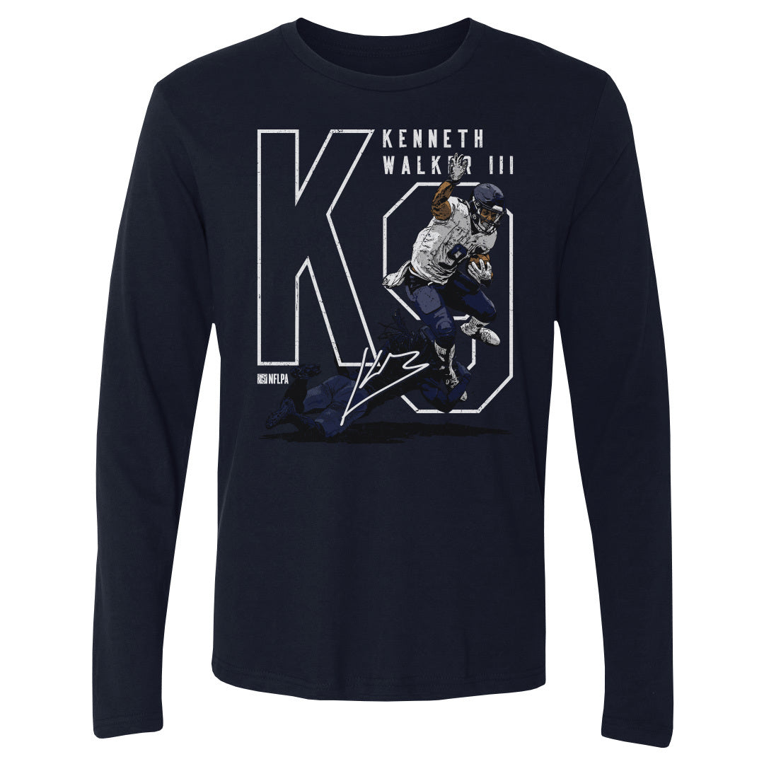 Kenneth Walker III Men&#39;s Long Sleeve T-Shirt | 500 LEVEL